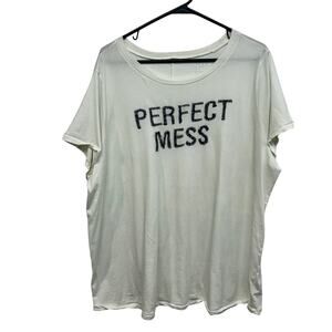 Graphic Statement Tee Torrid Perfect Mess White Cotton T-Shirt Women’s 3X